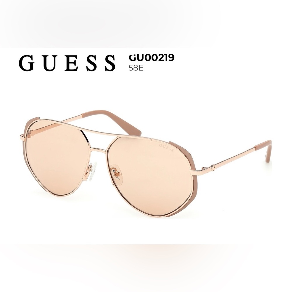 GUESS Light  Amber Lens Aviator Sunglasses GU00219